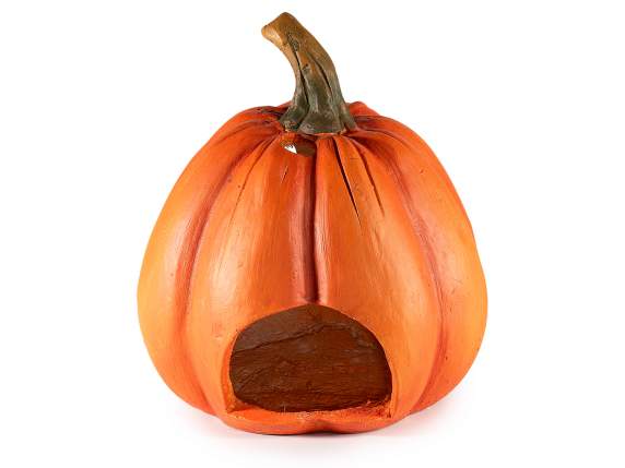 Portavelas de calabaza de resina para colocar sobre él