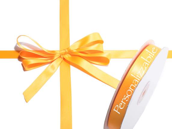 Cinta personalizable doble raso color naranja