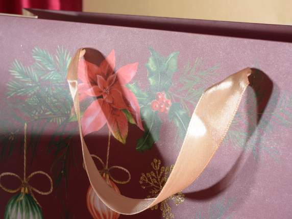 Maxi bolsa de papel con purpurina Delicias navideñas