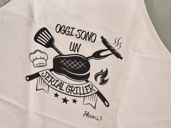 Delantal de cocina de tela estampada