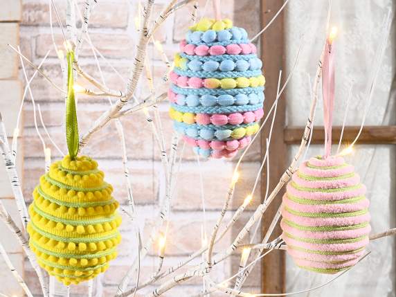 Huevo de Pascua en tela suave para colgar