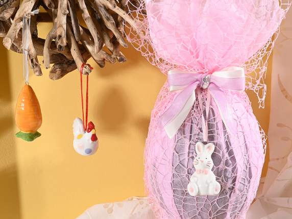 Decoración de Pascua de cerámica para colgar.