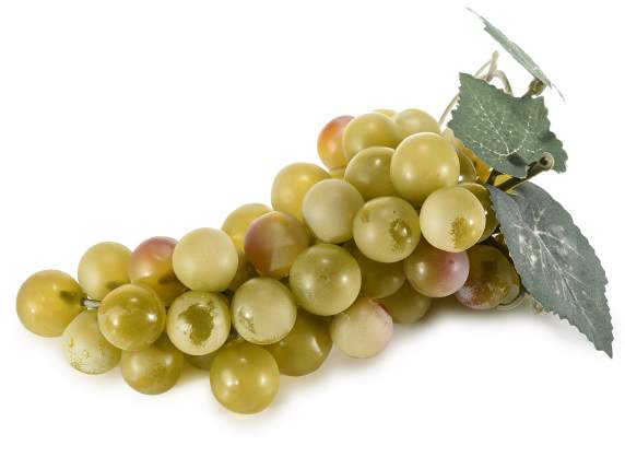 Racimo de uvas blancas decorativas artificiales