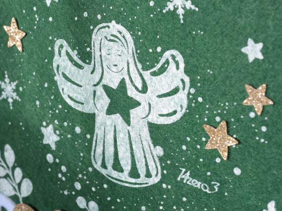 Set of 2 cloth bags with Angel Christmas decorations