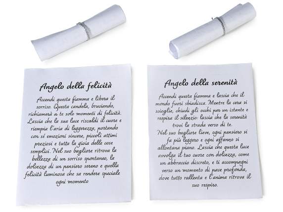 Portacandela in resina con angioletto e decori argento