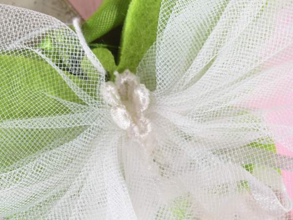 Pachet 12 fluturi în stofă și organza pentru a atârna