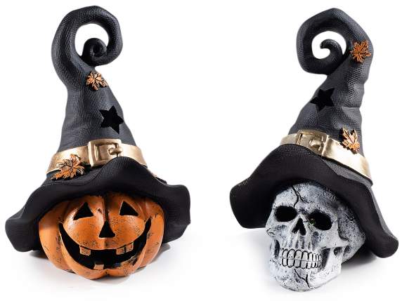 Personaj de Halloween din raina cu palarie i lumini LED