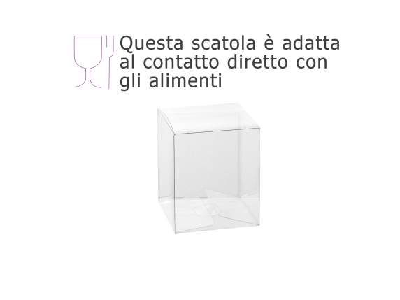 Cutie pătrată PET - de calitate alimentară