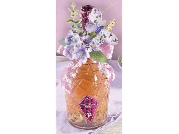 Buchet artificial cu flori de câmp și fluture