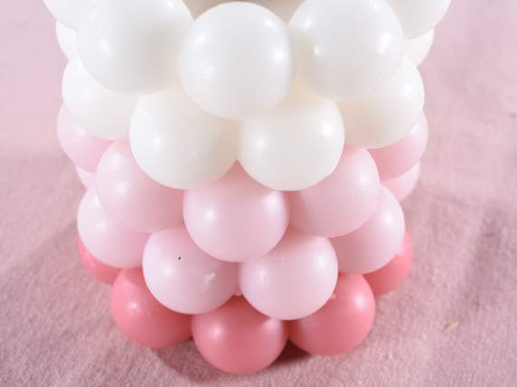 Set de 2 lumânări cilindrice Bubble multicolore