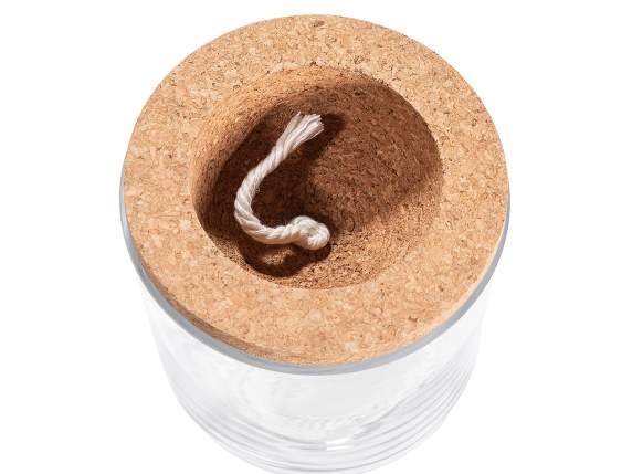 Borcan de sticlă și plută de 100 ml cu frânghie cu auto-udar