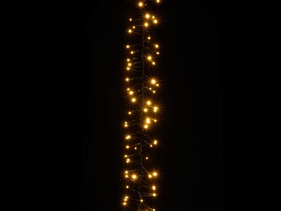 Lumini cascada 6 fire 480 LED-uri alb cald cu transformator