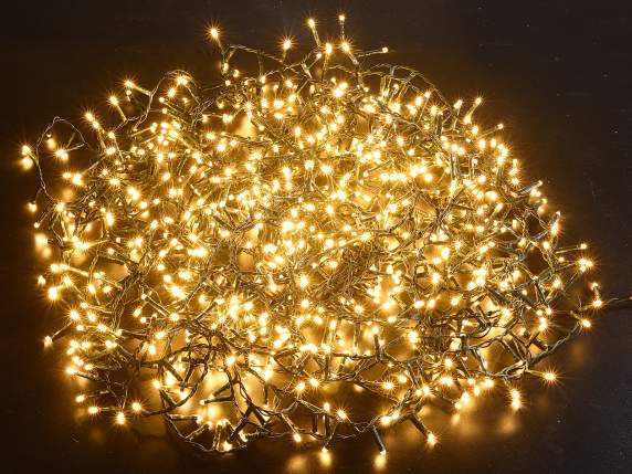 Fir luminos de 20 m, 800 de LED-uri albe calde