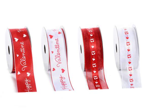 Panglica din organza de 38 mm Ziua Îndragostiilor