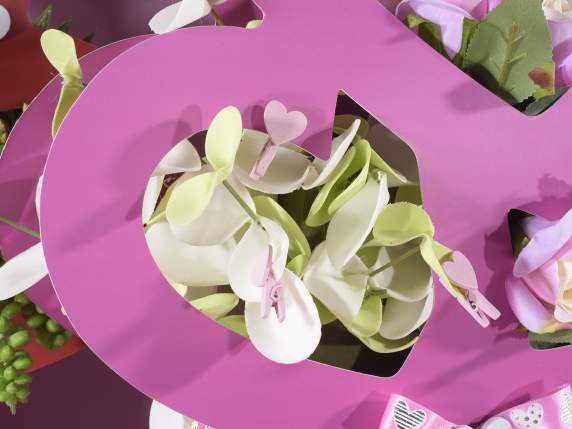 Coș de flori „Love” în hârtie semi-hidrofugă