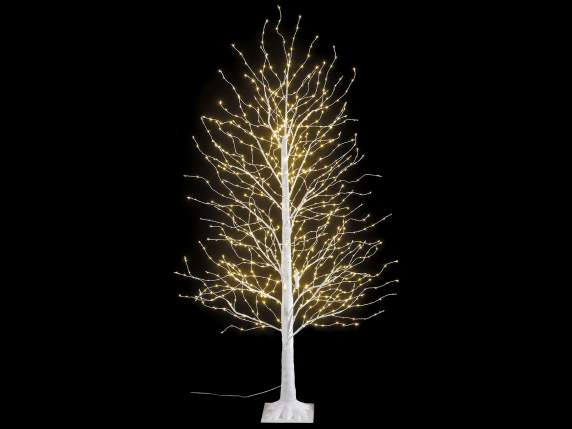 Tree m 1,60H alb, 900 lumini LED alb cald, 144 ramuri