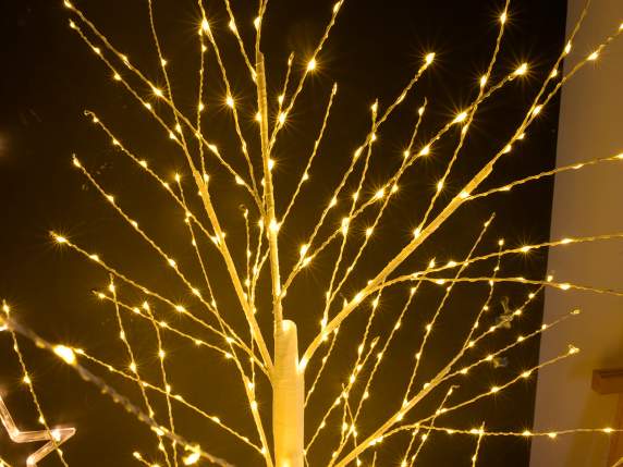 Tree m 1,60H alb, 900 lumini LED alb cald, 144 ramuri
