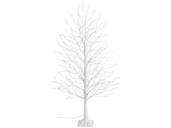 Tree m 1,60H alb, 900 lumini LED alb cald, 144 ramuri