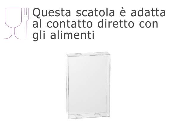 Cutie PET dreptunghiulară mare - de calitate alimentară