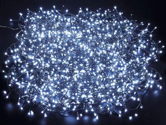 Sârmă de iluminat 30 Mt cu 1500 LED-uri albe reci și cablu v