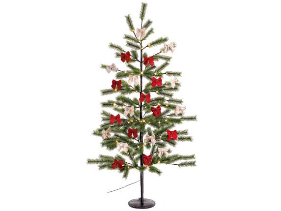 Árbol de Navidad de pino de 1,80 m de altura, con 160 luces