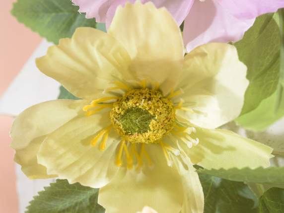 Bouquet of artificial hellebore