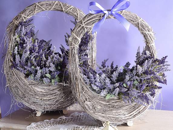 Artificial two-tone lavender bouquet