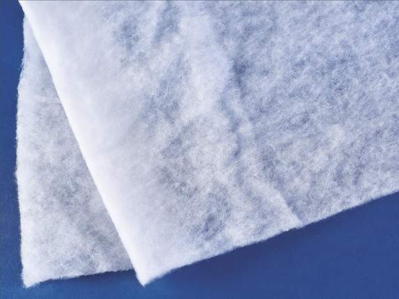 Soft blanket of artificial snow in polyester