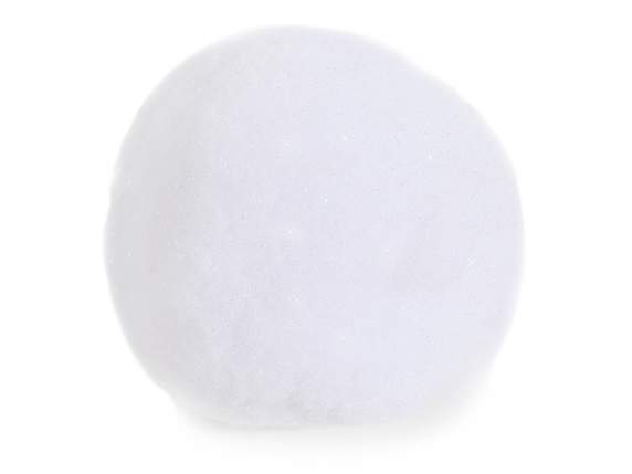 Pack of 10 polyester glitter snowballs