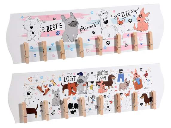 Best Friends wooden decoration with clothespins to hang