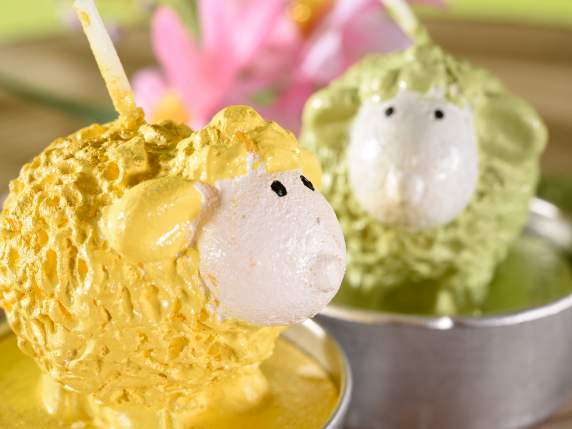 Box of 6 Easter Sheep Tealight Candles