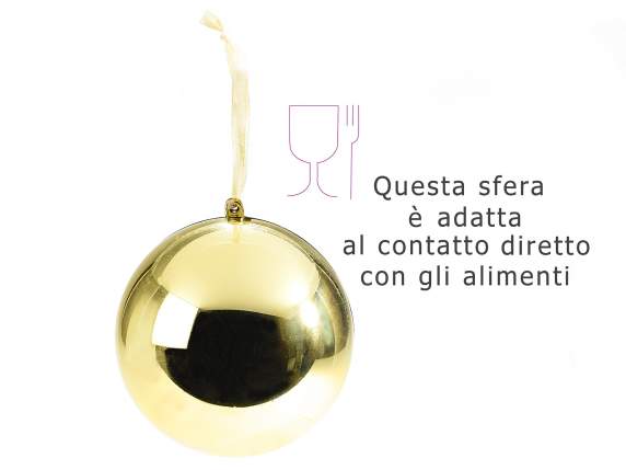 Sfera de deschidere de aur mediu stralucitor cu panglica