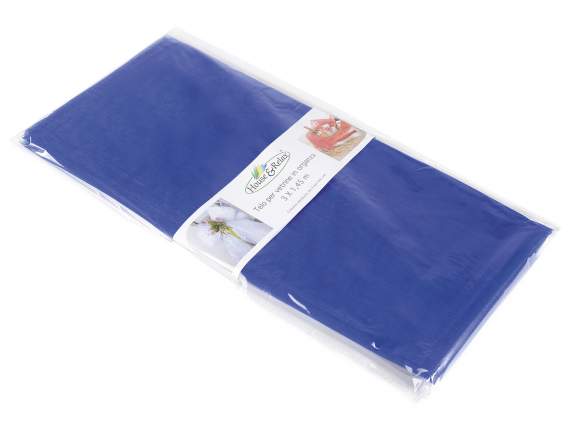 Plain royal blue organza towel