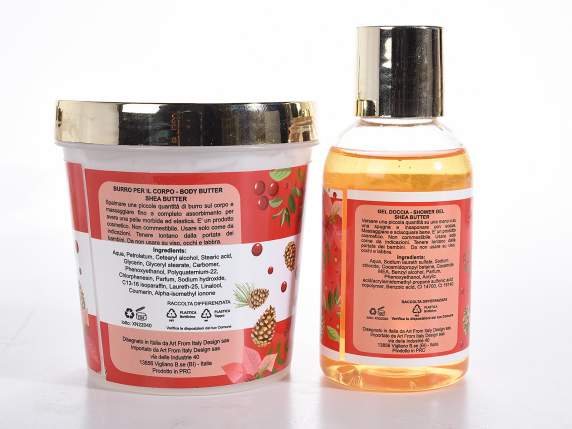 Under the Mistletoe gift box with two body care products