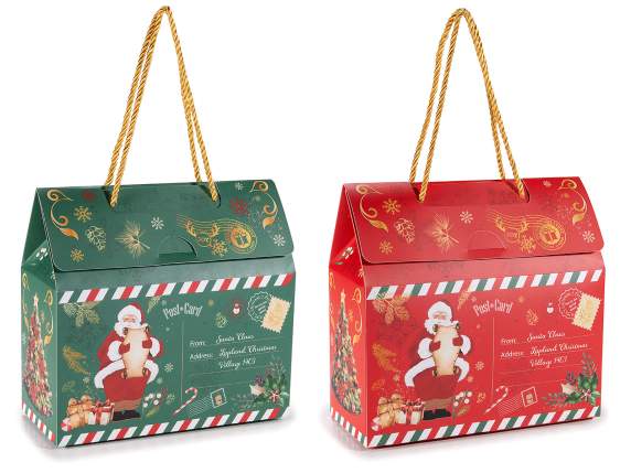 Boîte à lettres de Noël avec poignées en corde