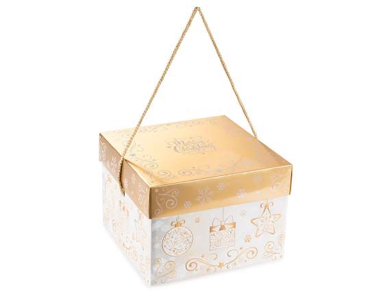 Boîte en papier pour panettone avec ficelle