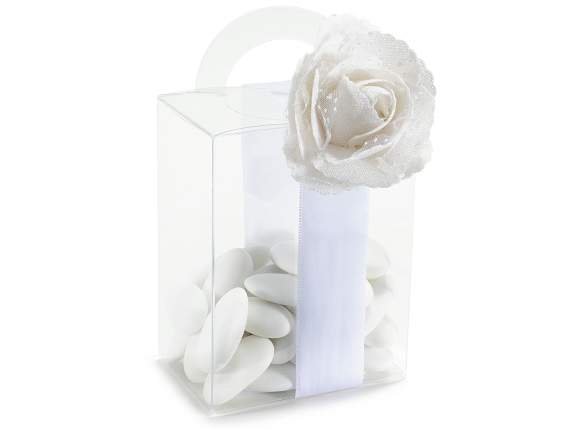 Boîte rectangulaire en PET avec poignée - qualité alimentair