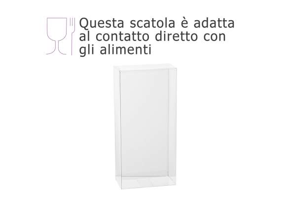 Boîte PET - rectangulaire longue de qualité alimentaire