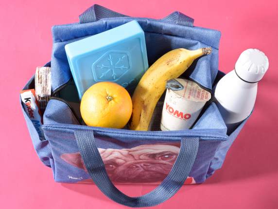 Bolsa térmica - de almuerzo con bolsillos laterales, asas