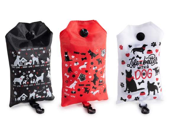 Bolsa de compras plegable de poliéster de 12 litros con estu