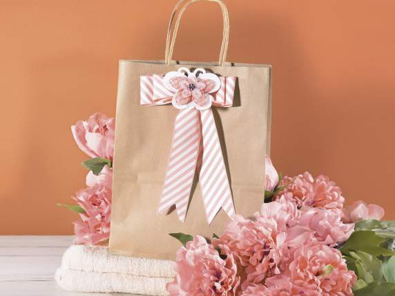 Bolsa-sobre mediano de papel kraft reciclado con asas.