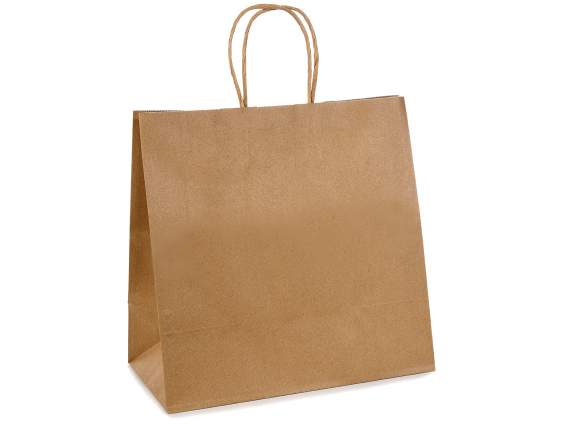 Bolsa-sobre cuadrado grande hecho de papel kraft reciclado