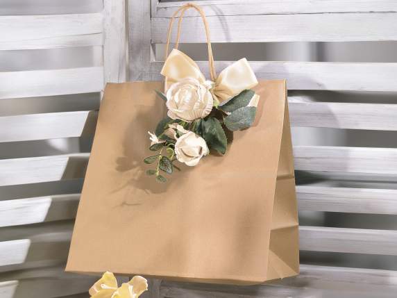 Bolsa-sobre cuadrado grande hecho de papel kraft reciclado