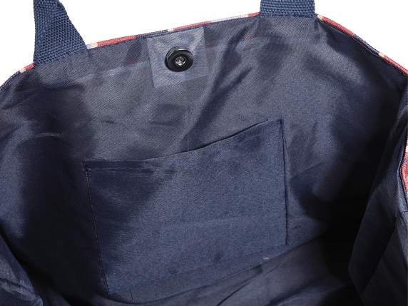 Bolso de tela con asas y escritura Super Maestra