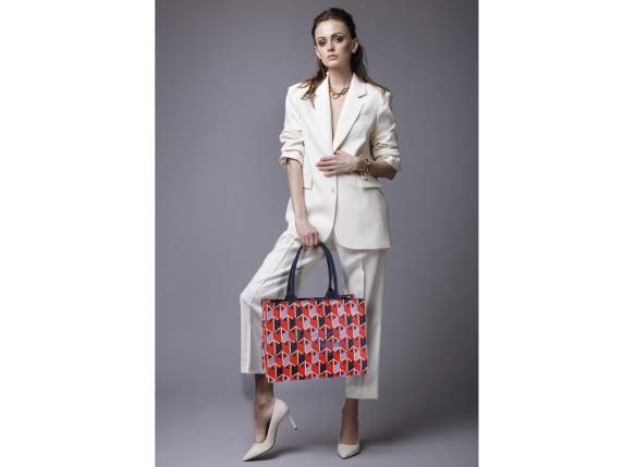 Bolso de tela con asas y escritura Super Maestra