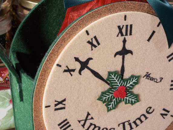 Borsetta in panno con decori in rilievo e glitter