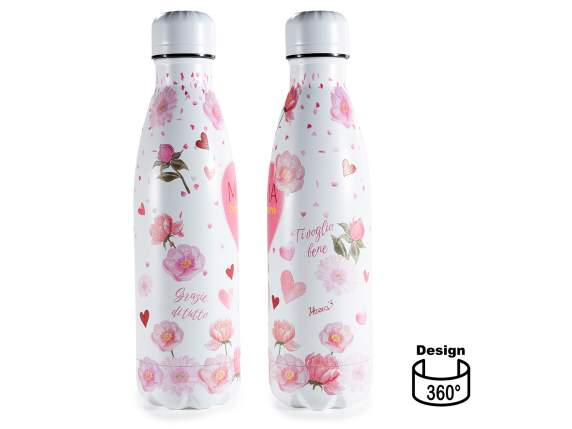 Botella térmica de acero inoxidable de 500 ml para mamá