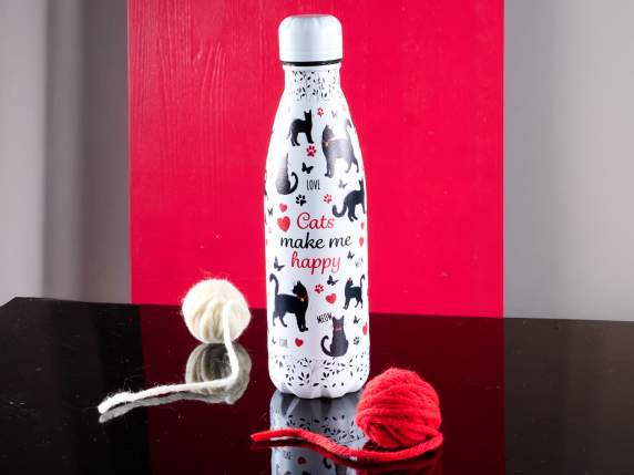 Botella térmica de acero inoxidable de 500 ml para gatos