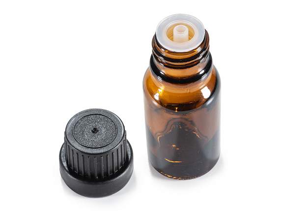 Botella vidrio 10 ml tapón gotero y tapa protectora