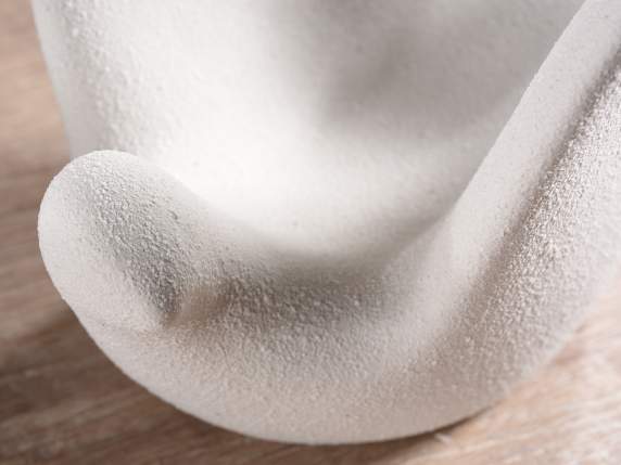 Bougeoir en porcelaine brute en forme de colombe